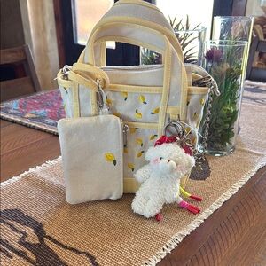 Popular Madden Girl Yellow and Cream Lemon Tote Bag